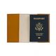 Personalized British Tan Leather Passport Cover Image 2 of 2